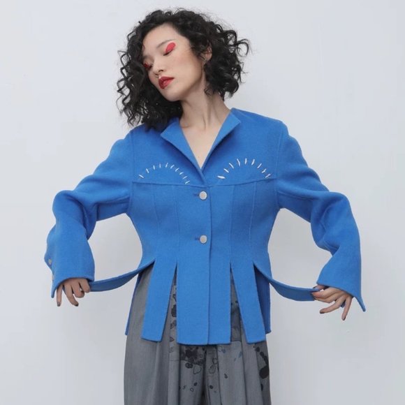 Blue Wool coat - Picture 10 of 10